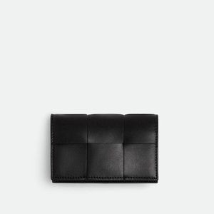 NWT Bottega Veneta Cassette Black Business Card Holder